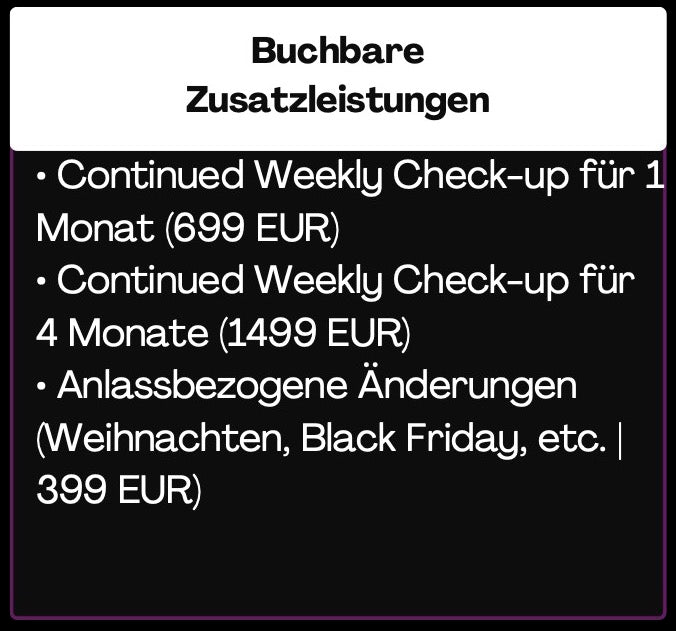 ZUSATZLEISTUNGEN